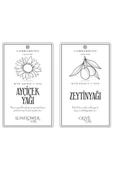 Digithome Lombardino 2 Adet Zeytinyağı ve Ayçicek Yağı Etiketi Sticker Seti 11x6,6 Cm - 1
