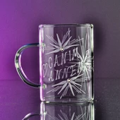 DECOCIA Kişiye Özel Borosilikat İnce Cam Kupa 200cc Kişiselleştirilebilir Yazı ve İşleme El Yapımı thumbnail 2