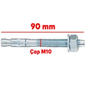 Klipsli Çelik Dübel M10x90 mm thumbnail 2
