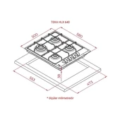 TEKA HLX 640 KBC0E GAZLI OCAK SİYAH - 3