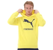 Fenerbahçe Orijinal Puma Sweat, Lisanslı Kapüşonlu Sarı Sweat - 6