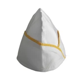 Şensel, Kep, Beyaz, Sarı Biyeli -4E100- Aşçı Kepi, İş Kıyafeti - 1