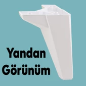 Sedir Lüks Mobilya Kanepe Sehpa Tv Ünitesi Koltuk Ayağı 15 Cm Beyaz Baza Ayakları (4 ADET) - 6