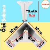 Sedir Lüks Mobilya Kanepe Sehpa Tv Ünitesi Koltuk Ayağı 15 Cm Beyaz Baza Ayakları (4 ADET) - 4