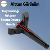 Piko Mobilya Ayağı 12'li Set Robot Süpürge Için Koltuk Kanepe Destek 19 Cm Siyah Ayakları thumbnail 3