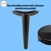 Piko Mobilya Ayağı 12'li Set Robot Süpürge Için Koltuk Kanepe Destek 19 Cm Siyah Ayakları thumbnail 2