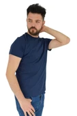 Erkek Büyük Beden Sıfır Yaka Tişört Penye BGL-ST02800 - 12
