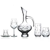 Decocia Kazaan 61 Parça  12 Kişilik  Bardak Çeyiz Seti Bosna Karaflı Sürgün Desenli thumbnail 1