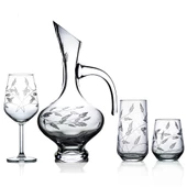 Decocia Kazaan 19 Parça  6 Kişilik Bardak Çeyiz Seti Bosna Karaflı Sürgün Desenli thumbnail 1