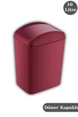 Digithome Soft Çöp Kovası Döner Kapaklı 10 Lt Kırmızı - 188-01 C320.049 thumbnail 1
