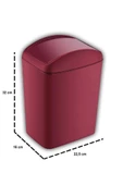 Digithome Soft Çöp Kovası Döner Kapaklı 10 Lt Kırmızı - 188-01 C320.049 thumbnail 2