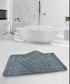 Per Class Pamuklu Kare Kabartma Klozet Takımı - 12