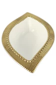Digithome Golda Porselen 16 Cm Yaprak Mini Salata Kasesi Gold - Yf247 C320.113 - 3