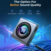 Joyroom JR-CB2 Wireless Transmitter  2'si 1 Arada Kablosuz Verici/Alıcı-Koyu Grı - 1