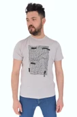 Erkek Baskılı Sıfır Yaka Tişört 2383 BGL-ST02825 thumbnail 3