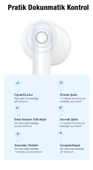 Baseus BT5.2V Dokunmatik 2 ENC Mikrofonlu Bluetooth Kulaklık, Uzun Şarjlı, Ergonomik Kulaktan Düşmez - 5