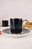 Digithome Kosova Porselen 6’lı Kahve Fincan Takımı Siyah Beyaz - KGP-093 C320.049 thumbnail 3