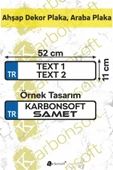 karbonsoft Kişiye Özel Ahşap Dekor Plaka, Araba Plaka, Isimli Plaka, Cam Önü Plakası, Aksesuar Plaka - 1