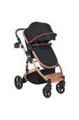 Jusso Pro Max Travel Sistem Bebek Arabası Gold Siyah - 2