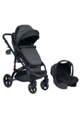 Jusso Pro Max Travel Sistem Bebek Arabası Siyah Füme - 1