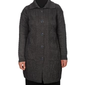 Kadın Füme Düğmeli Hırka - 1