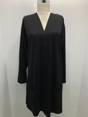 Kadın Vizon Uzun Düğmeli Cepli Anne Penye Hırka thumbnail 3