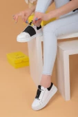 Alvaro Beyaz Siyah Renkli Sneaker - 4