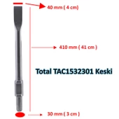 Kırıcı Hilti Uç Ucu Altıgen Düz Total TAC1532301 Keski 30x410x35 mm - 2