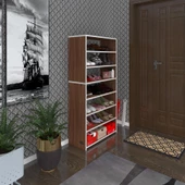 Kenzlife ayakkabılık goya cvz 140*70*30 arkalıksız ayakkabı ofis dolabı iki bölme - 1