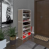 Kenzlife ayakkabılık goya crd 140*70*30 arkalıksız ayakkabı ofis dolabı iki bölme thumbnail 1