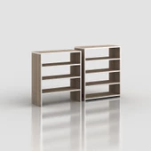 Kenzlife ayakkabılık goya crd 160*70*30 arkalıksız ayakkabı ofis dolabı iki bölme thumbnail 3