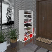 Kenzlife ayakkabılık goya byz 140*70*30 arkalıksız ayakkabı ofis dolabı iki bölme - 1