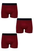 3lü Erkek Likralı Modal Boxer Düz Pamuklu Premium Kaliteli Külot - 8