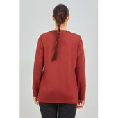 Kadın Kiremit Likralı Orta Yaş  Anne Penye Bluz thumbnail 6