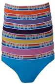 Tutku Kadın Bikini Külot Pamuklu Renkli İç Çamaşırı 6'lı Paket - 1