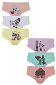 Kota 6lı Kız Çocuk Külot Renkli Desenli Baskılı Slip İç Çamaşır - 1