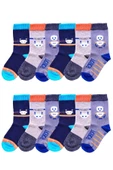 Ekinoks 12li Paket Erkek Çocuk Soket Çorap Asorti Uzun Pamuklu Çorap - 2