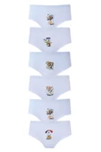 Tutku İç Giyim 6lı Kız Çocuk Baskılı Bato Pamuklu Slip Külot - 6