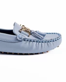 Teos Kadın Açık Mavi Hakiki Deri Loafer Ayakkabı thumbnail 5