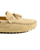 Samos Kadın Camel Hakiki Süet Deri Loafer Ayakkabı - 5