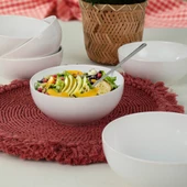 Keramika Beyaz Delta Çorba Kasesi 14 Cm 6 Adet - 1
