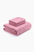 Sarmaşık Çift Kişilik Düz Renk Yatak Örtüsü Takımı - Pembe - 3