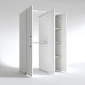 Kenzlife çamaşır-kurutma makinesi dolabı kapaklı yaromiramdf byz 180*120*60 % 100 mdf full mdf banyo arkalıksız - 3