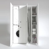 Kenzlife çamaşır-kurutma makinesi dolabı kapaklı yaromiramdf byz 180*120*60 % 100 mdf full mdf banyo arkalıksız - 2