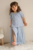 KIZ ÇOCUK BÜRÜMCÜK MODEL YIRTMAÇLI PAMUK TAKIM - 1