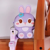 Ogi Mogi Toys Silikon Mor Tavşan Omuz Çantası - 5