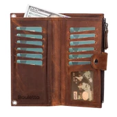 Lozan Strap 6.5 inch Uyumlu Deri Kartlıklı Kılıf G2 Kahve - 3