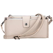 Lozan Strap 6.5 inch Uyumlu Deri Kartlıklı Kılıf ERC3 Bej - 1