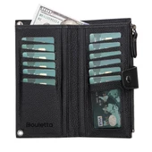Lozan Strap 6.5 inch Uyumlu Deri Kartlıklı Kılıf ERC1 Siyah - 3