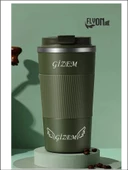 Kişiye Özel Çift Katmanlı Paslanmaz Çelik 500 Ml Kupa Araç Kahve Çay Termos Bardak -1549 thumbnail 1